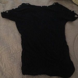 Black Top / Shirt - Polyester / Spandex